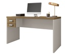 Mesa de oficina STUDIO 136, 2 cajones, bilaminado miel y cacao, 136 x 60 cms
