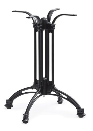 [110.BEIF4ALNE] Base de mesa EIFFEL NEW-4, aluminio, 4 pies, negra, altura 70 cms