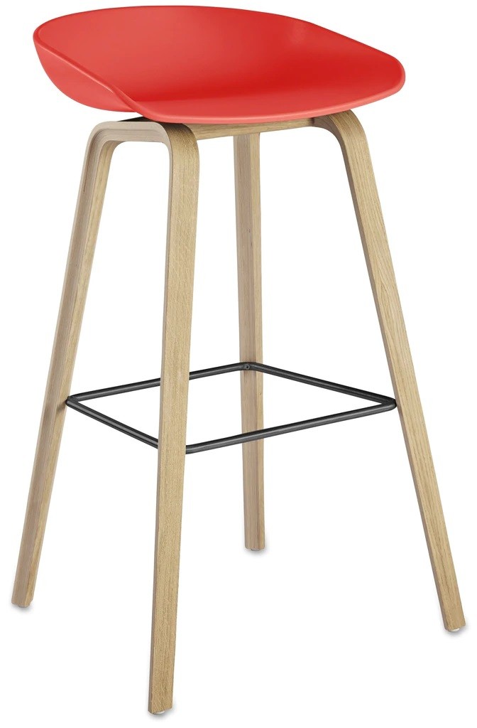 [443.TDANTENRO] Taburete DANTE NEW (SU), metal, polipropileno rojo