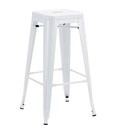Taburete TOL EK LIMITED, acero, blanco