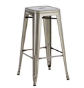Taburete TOL EK BRUSHED, acero, plata
