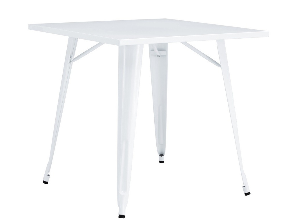 [143.MTELBL80C] Mesa TOL EK LIMITED, acero, blanca, 80x80 cms
