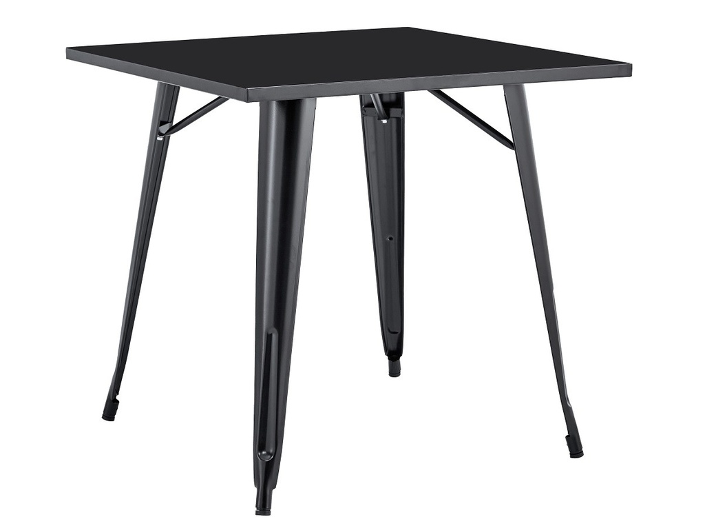 [143.MTELNE80C] Mesa TOL EK LIMITED, acero, negra, 80x80 cms