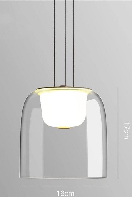 [875.LCWITH170] Lámpara WITTEN H170, colgante, metal, cristal, led