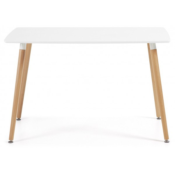 [143.MNUR120BL] Mesa NURY, madera, tapa lacada blanca, 120 x 80 cms