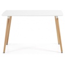 Mesa NURY, madera, tapa lacada blanca, 120 x 80 cms