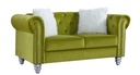 Sofá CHESTER STYLE, 2 plazas, tapizado velvet verde 38