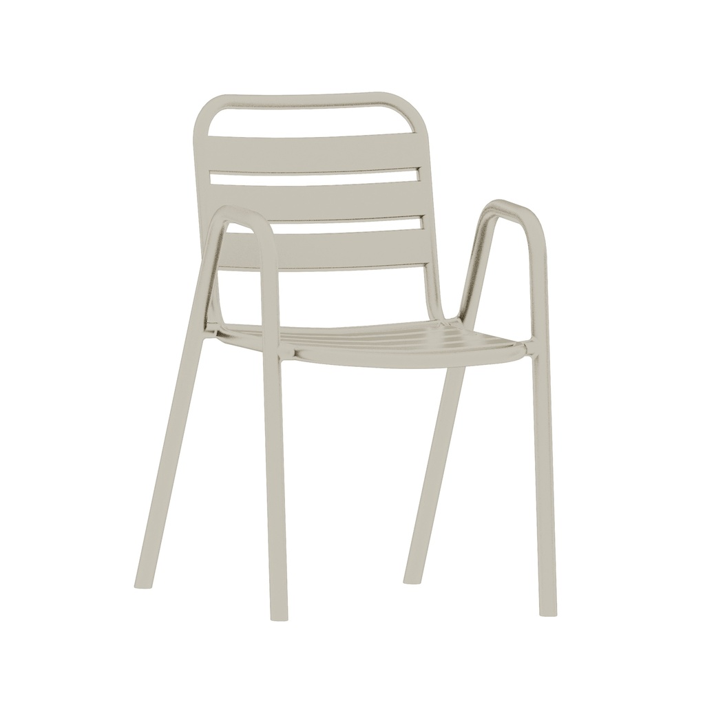 [511.STROPICGP] Sillón TROPICANA, apilable, polipropileno gris pálido