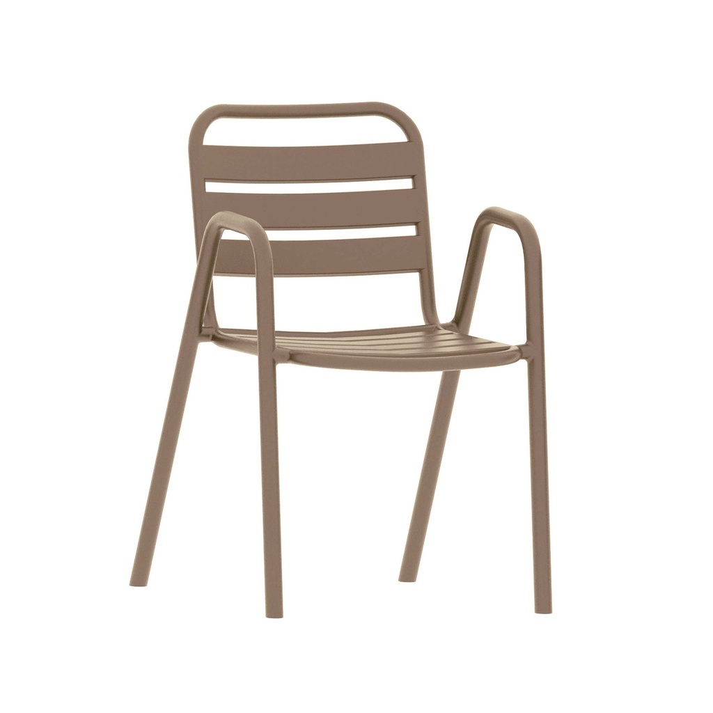 [511.STROPICML] Sillón TROPICANA, apilable, polipropileno marrón light