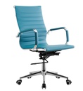 Sillón de oficina OLIVER, giratorio, regulación de altura, basculante profundo, similpiel turquesa