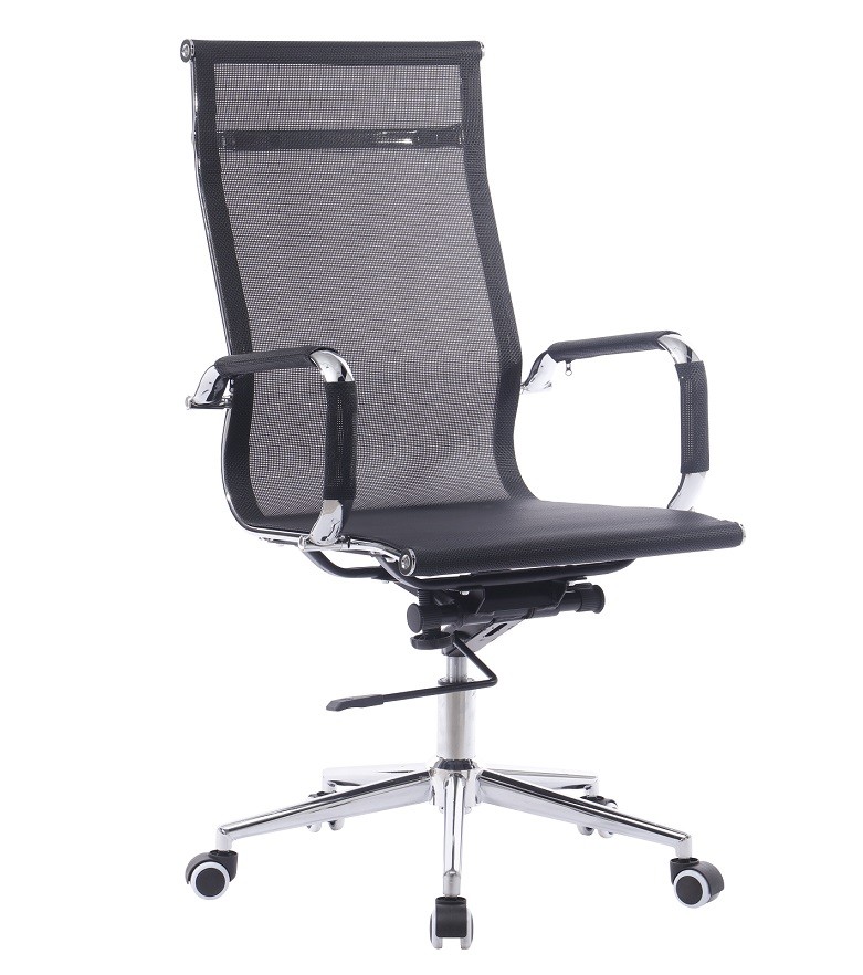 [794.SIGOAMNE] Sillón de oficina IGOR, alto, regulación de altura, basculante profundo, malla negra