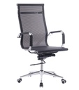 Sillón de oficina IGOR, alto, regulación de altura, basculante profundo, malla negra