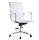 Sillón de oficina IGOR, giratorio, regulación de altura, basculante profundo, malla blanca
