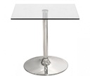 Mesa BERNIE 60C, cromada, cristal templado 60 x 60 cms