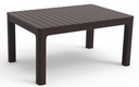 Mesa ALBUFEIRA, baja, polipropileno marrón chocolate, 90 x 60 cms