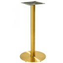 Base de mesa BOMBAY 110DO, acero inoxidable, dorada, base de acero de 8 mm. 45 cms de diámetro, altura 110 cms