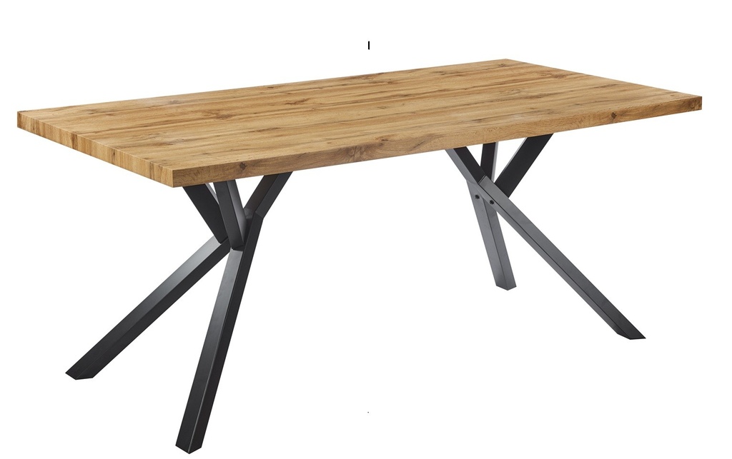 [158.MOLITE180] Mesa OLITE 180RT, metal, madera, 180 x 90 cms