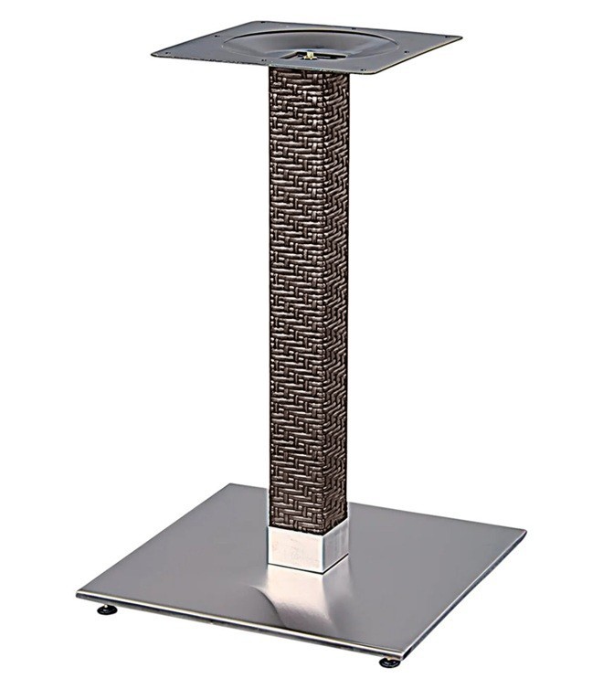 [110.BOLBYNE72] Base de mesa OLBY 72, columna revestida, base de acero de 8 mm. 45 x 45 cm, altura 72 cms