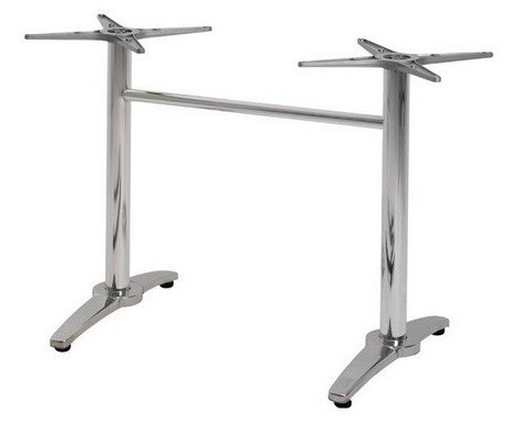 [110.BROMART] Base de mesa ROMA NEW, rectangular, inoxidable y aluminio*