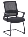 Sillón de oficina SURICE, fijo de patín, malla negra