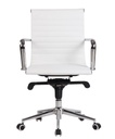Sillón de oficina ROTERDAM, giratorio, similpiel blanca