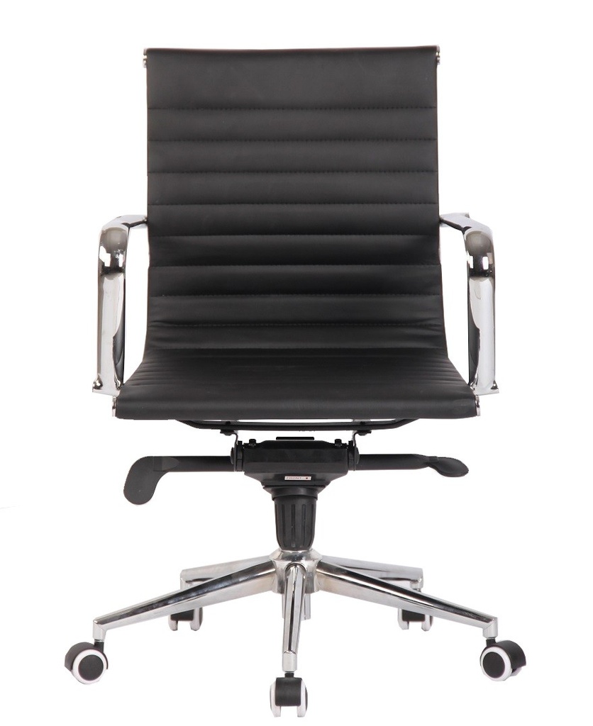 [794.SGROTESNE] Sillón de oficina ROTERDAM, giratorio, similpiel negra