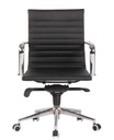 Sillón de oficina ROTERDAM, giratorio, similpiel negra