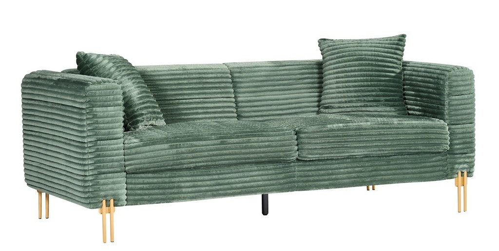 [252.SLAR3COVC] Sofá LARIOS, 3 plazas, tejido corduroy verde claro