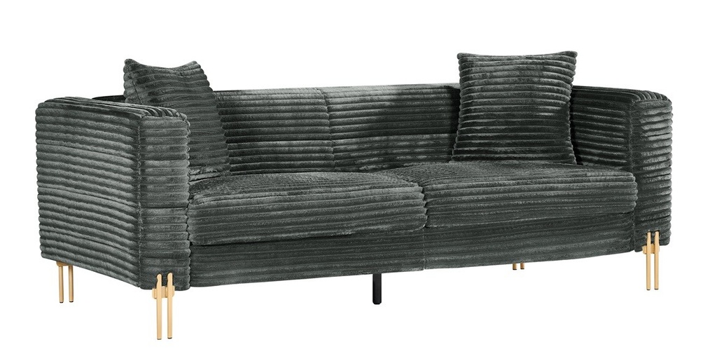 Sofá LARIOS, 3 plazas, tejido corduroy gris