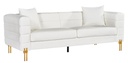 Sofá LARIOS, 3 plazas, tapizado similpiel blanca
