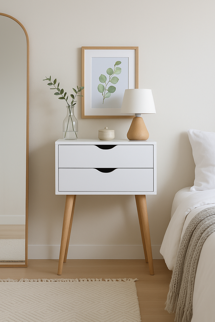 MESITA FIANO 2 CAJONES BLANCA