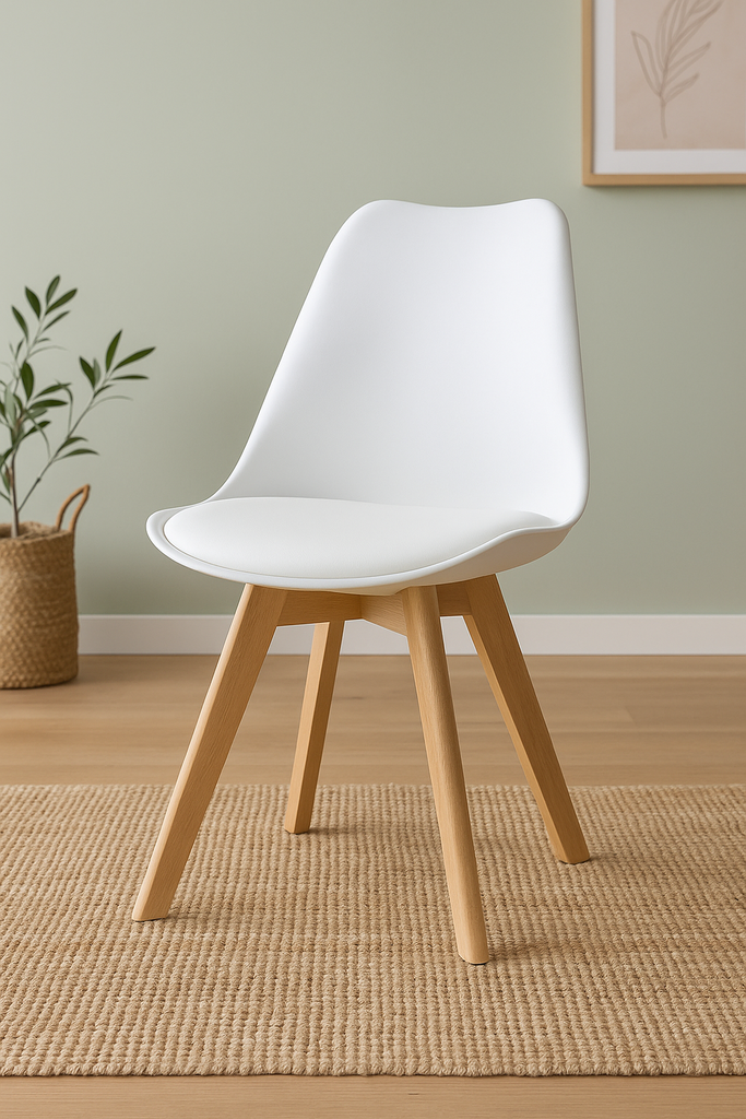 PACK 4 SILLAS NORDIC BLANCAS PATAS EN HAYA