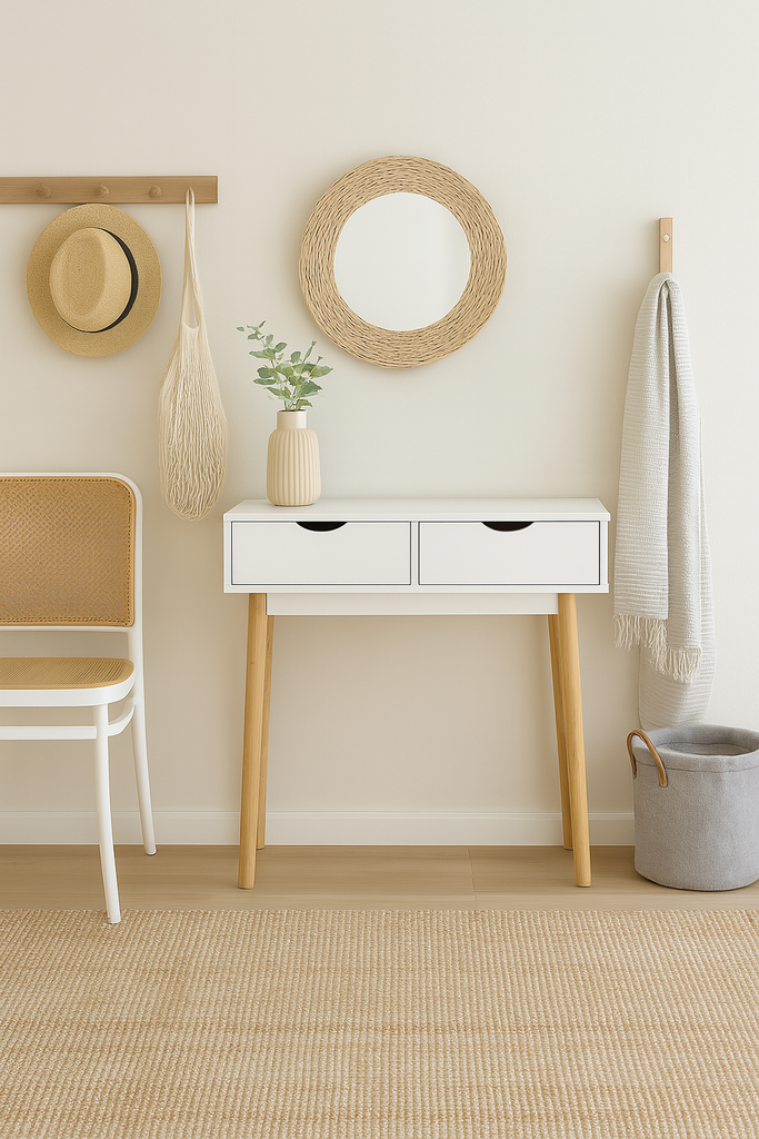 RECIBIDOR FIANO 2 CAJONES BLANCO