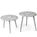 CONJUNTO 2 MESAS GRABADOS