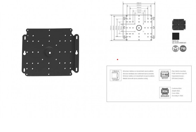 SOPORTE TV SENCILLO 14" PLATA (copia)